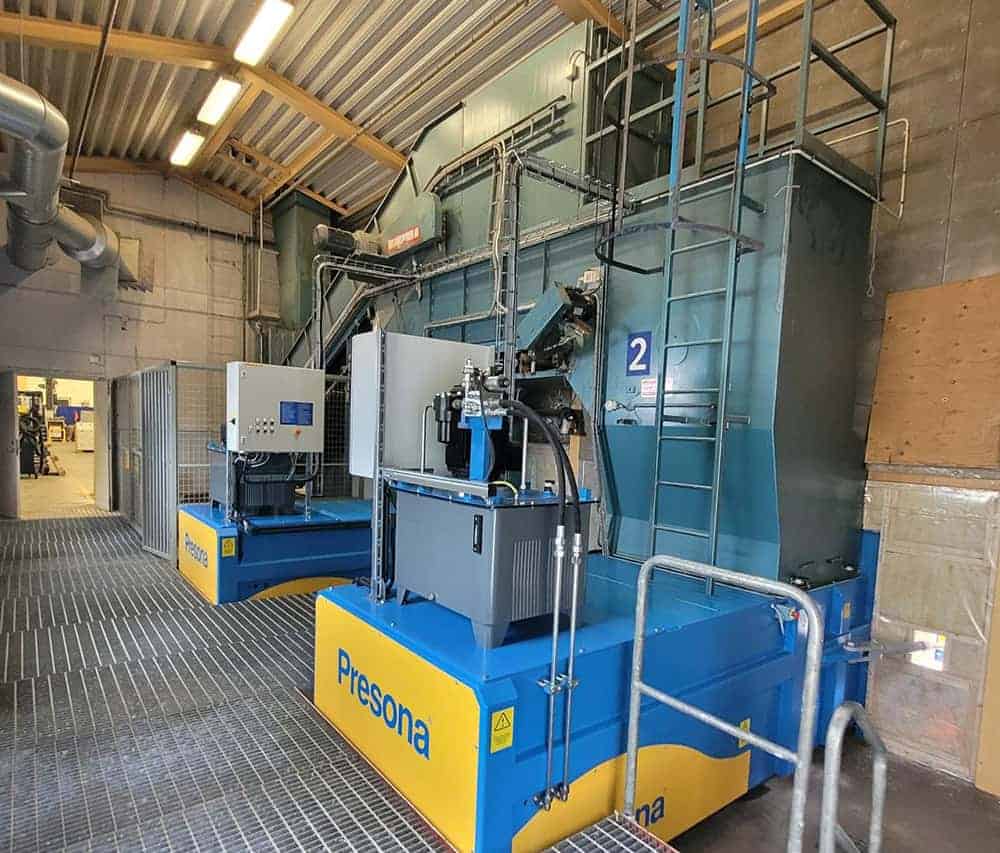 Twin compactors in facility
